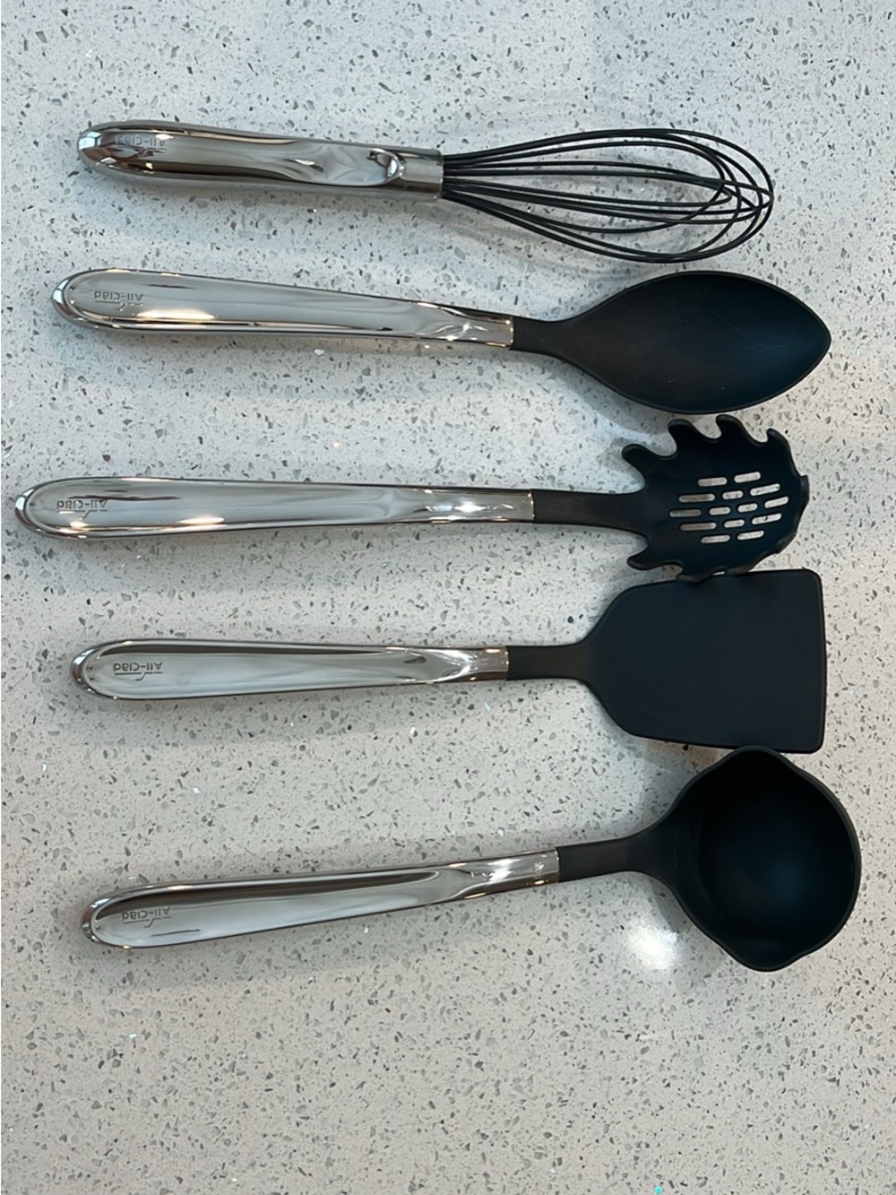 All-Clad Black and Stainless 5-Piece Kitchen Utensil Set